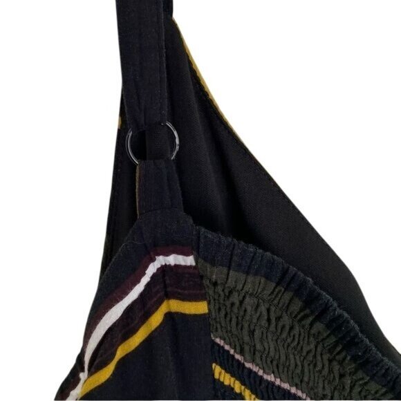 Striped Sleeveless Maxi Dress By Torrid Size 6 Black Yellow Purple Adjustable - Picture 4 of 5